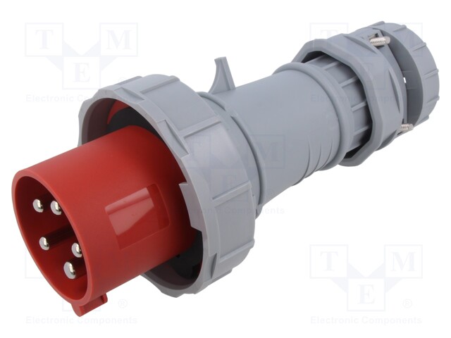 Connector: AC supply; plug; male; 63A; IEC 60309; IP67; PIN: 5E-12