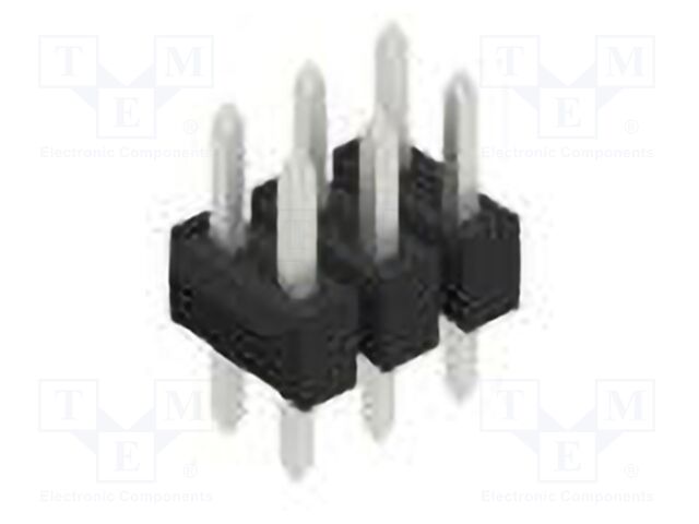 Connector: pin strips; pin header; male; PIN: 6; 2.54mm; THT; 2x3