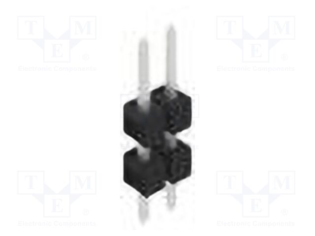Connector: pin strips; pin header; male; PIN: 2; 2.54mm; THT; 1x2