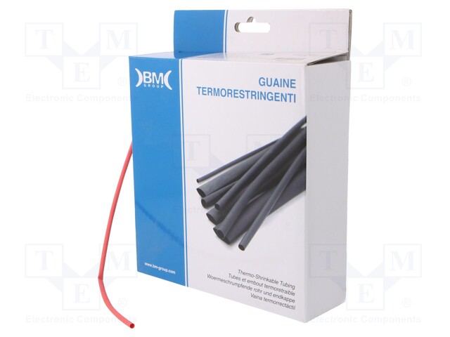 Heat shrink sleeve; glueless; 2: 1; 2.4mm; L: 11m; polyolefine