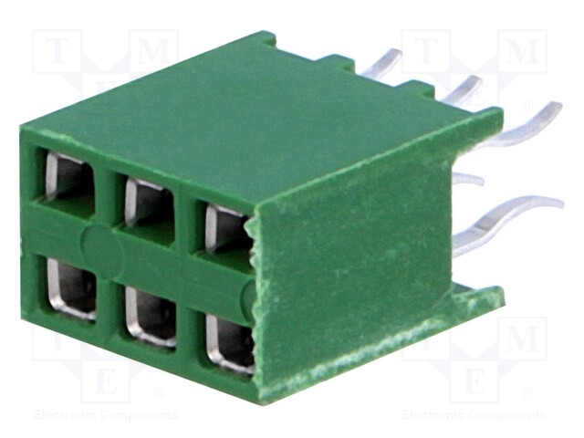 Socket; pin strips; HV-100; female; PIN: 6; straight; 2.54mm; THT