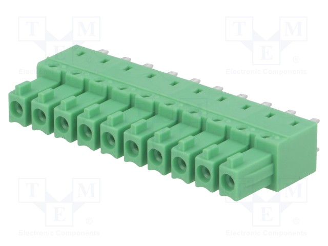 Pluggable terminal block; 3.81mm; ways: 10; straight; socket; THT
