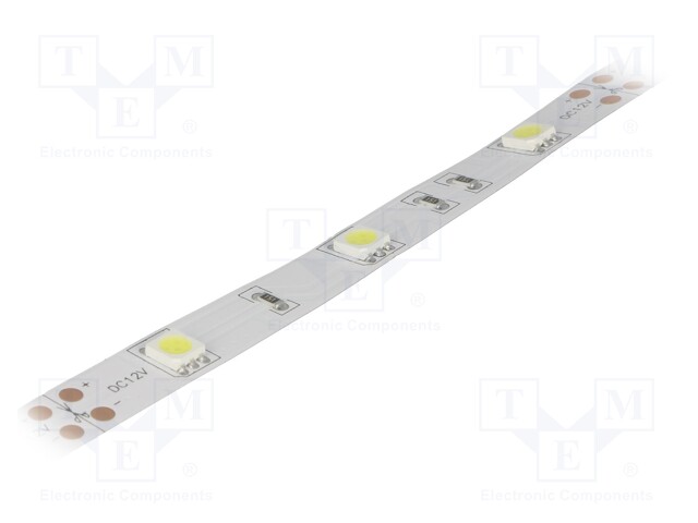 LED tape; white cold; LED/m: 30; SMD; 5060; 12V; W: 10mm; 120°; PIN: 2