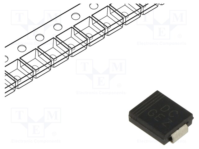 Diode: TVS; 1.5kW; 26.7V; 38.6A; unidirectional; SMC; reel,tape