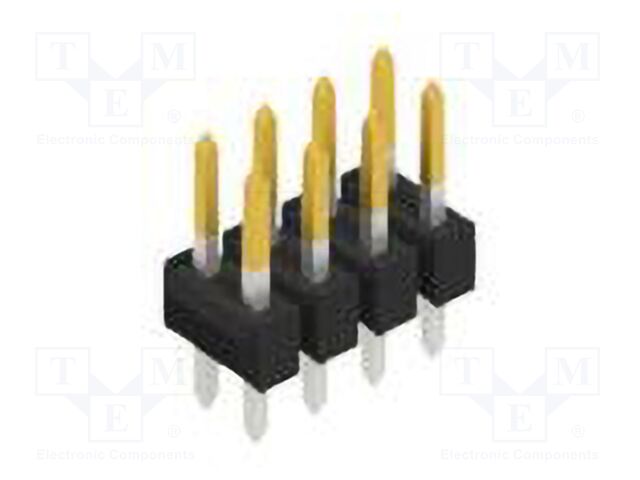 Connector: pin strips; pin header; male; PIN: 8; 2.54mm; THT; 2x4