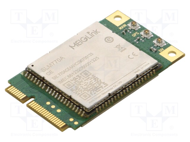 Module: LTE; Down: 150Mbps; Up: 50Mbps; Mini PCIe; 51x30x5.5mm