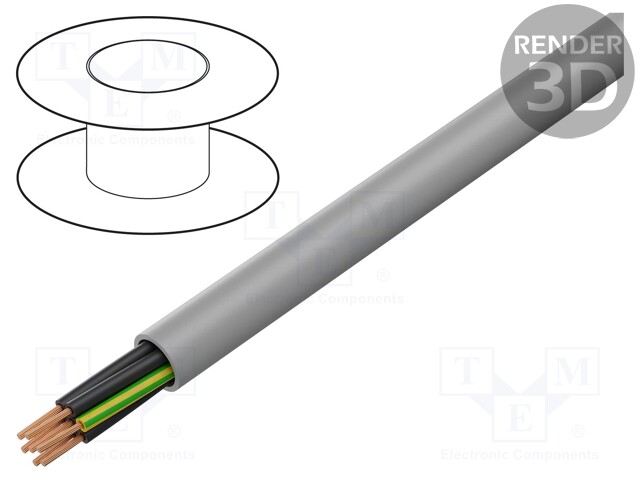 Wire; ÖLFLEX® 150; 7G1,5mm2; unshielded; 300/500V; PVC; Cu; grey