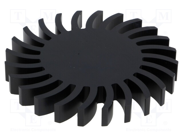 Heatsink; LED; Ø: 85mm; H: 10mm; 2.25K/W; Colour: black