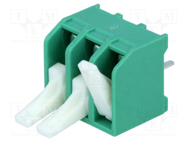 PCB terminal block; straight; 5mm; ways: 3; on PCBs; 0.5mm2; tinned