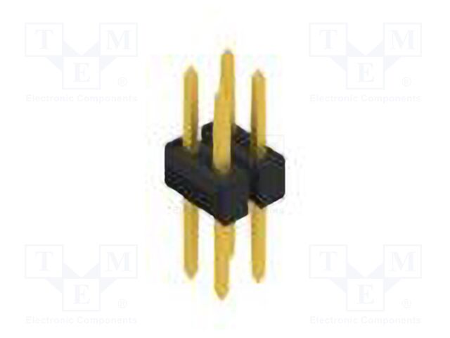 Connector: pin strips; pin header; male; PIN: 4; 2.54mm; THT; 2x2