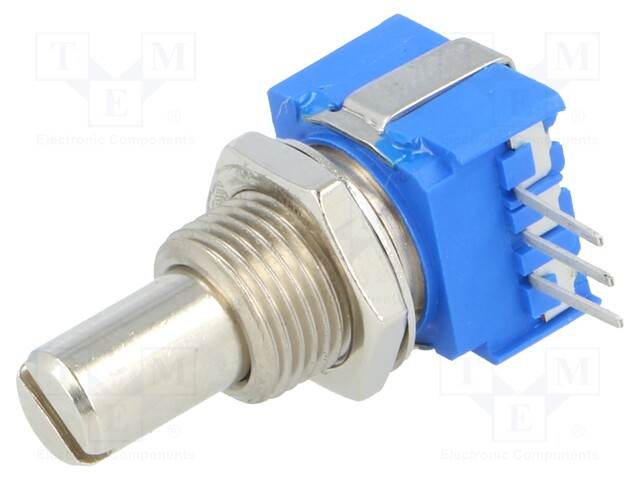 Potentiometer: shaft; THT; 1W; 5kΩ; ±10%; 290°; for PCB; linear; IP64