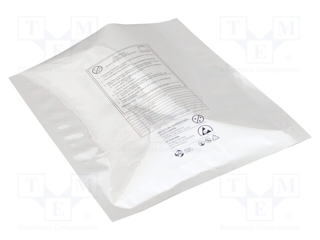 Protection bag; ESD; L: 305mm; W: 152mm; Thk: 92um; 100pcs; <100GΩ
