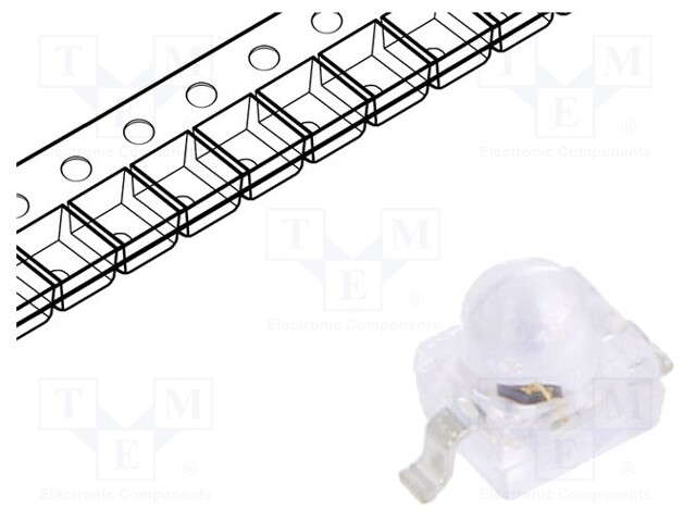 IR transmitter; 2mm; Gull wing; transparent; 8mW; 24°; THT; 100mA