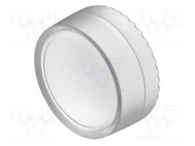 Actuator lens; OptoHiT; colourless; plastic; Ø23.7mm