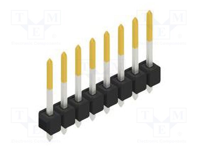 Connector: pin strips; pin header; male; PIN: 8; 2.54mm; THT; 1x8