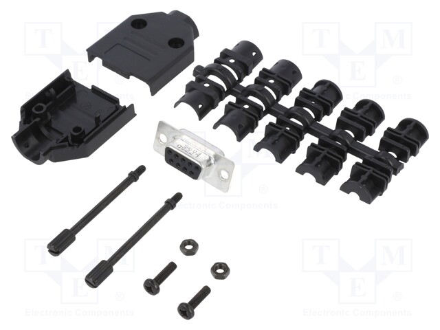 D-Sub; PIN: 9; female; unshielded; straight; soldering; for cable