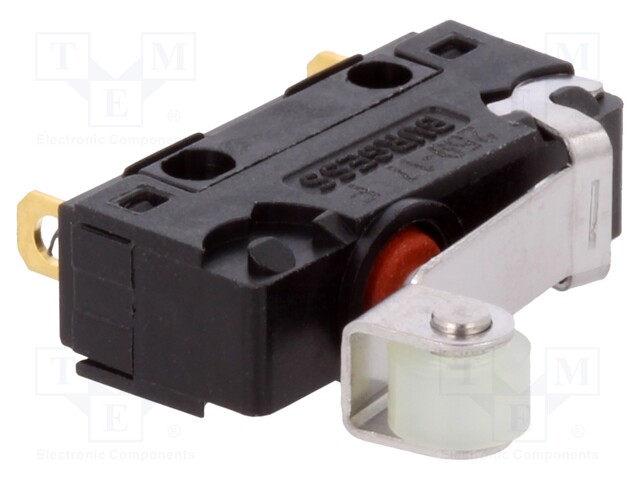 Microswitch SNAP ACTION; with lever (with roller); SPST-NC