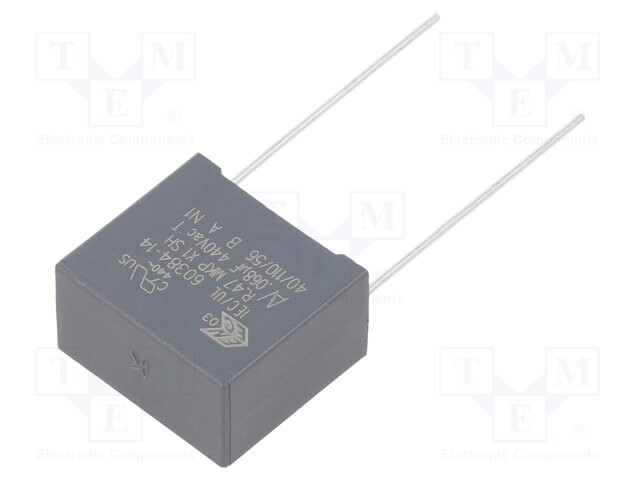 Capacitor: polypropylene; X1; 0.068uF; 440VAC; ±10%; THT; -40÷110°C