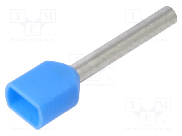 Tip: bootlace ferrule; insulated,double; copper; 0.75mm2; 14mm
