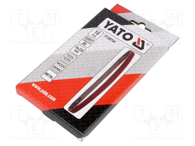 Endless sanding belt; L: 330mm; W: 10mm; Application: YT-09741