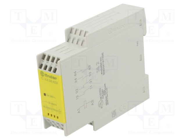Module: safety relay; 7S; Usup: 230VAC; OUT: 4; DIN; -40÷70°C; IP20