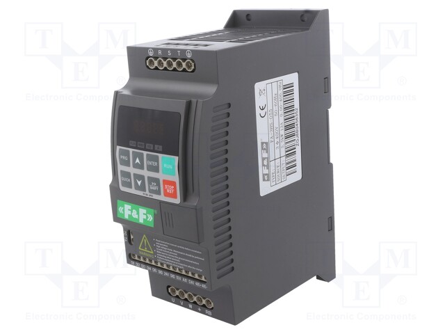 Inverter; Max motor power: 7.5kW; Out.voltage: 3x400VAC; IN: 6