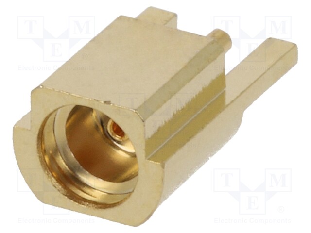 Socket; MMCX; female; angled 90°; 50Ω; THT; on PCBs; teflon