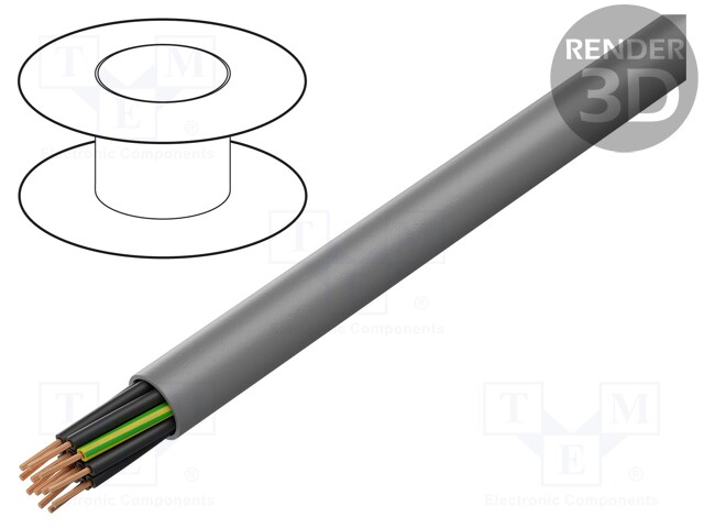 Wire; ÖLFLEX® 150; 12G0,75mm2; unshielded; 300/500V; PVC; Cu; grey