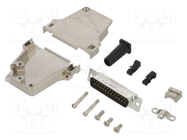D-Sub; PIN: 25; male; shielded,with strain relief; angled 45°