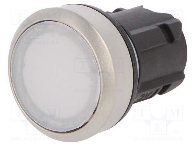 Switch Actuator, Pushbutton, Illuminated, 22 mm, Round, Flat, Plastic, White, SIRIUS ACT