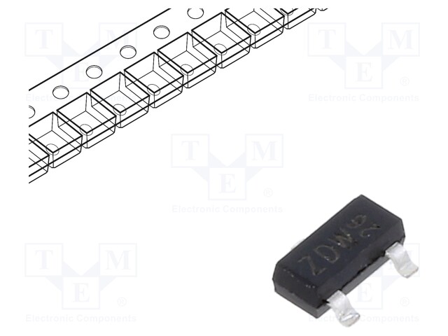 Transistor: PNP; bipolar; 50V; 2A; 300mW; SOT23-3