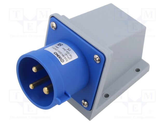 Connector: AC supply; socket; male; 32A; IEC 60309; IP44; PIN: 3E-12