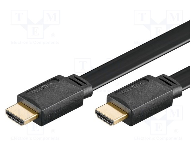 Cable; HDMI 1.4; HDMI plug,both sides; 2m; black