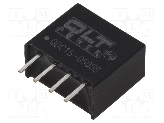 Converter: DC/DC; 1W; Uin: 4.5÷5.5V; 5VDC; SIL4; 7x11.7x10mm; 100kHz