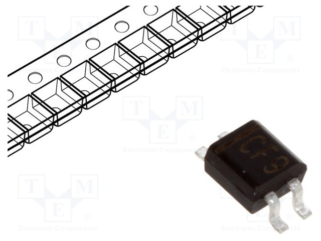 Single-phase bridge rectifier; Urmax: 80V; If: 0.5A; Ifsm: 20A