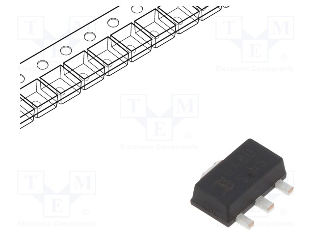 IC: voltage regulator; LDO,linear,fixed; 18V; 0.1A; SOT89; SMD