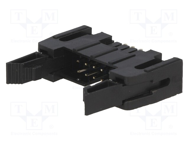 Socket; IDC; male; PIN: 10; straight; with ejector; THT; gold-plated
