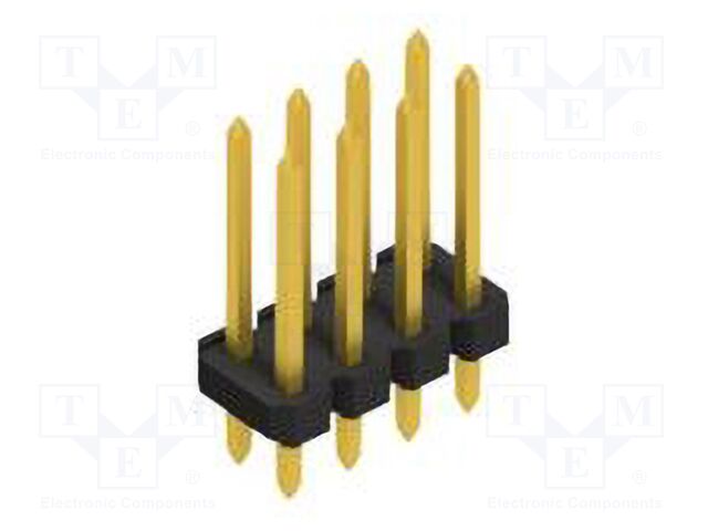 Connector: pin strips; pin header; male; PIN: 8; 2.54mm; THT; 2x4