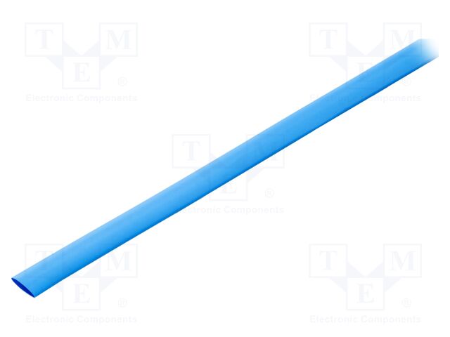 Heat shrink sleeve; glueless; 2: 1; 16mm; L: 1m; blue; polyolefine