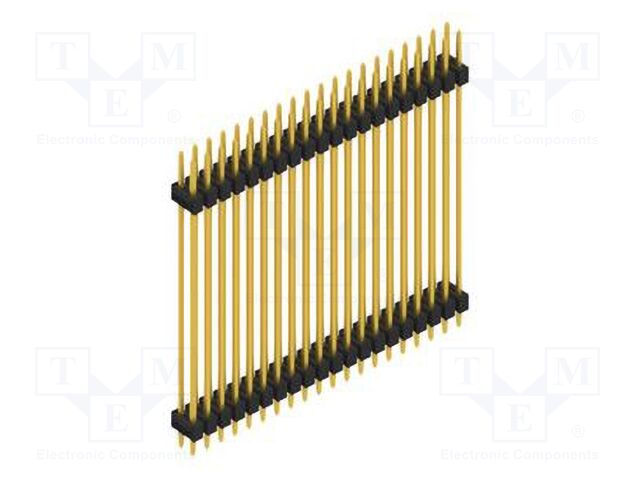 Connector: pin strips; pin header; male; PIN: 40; 2.54mm; THT; 2x20