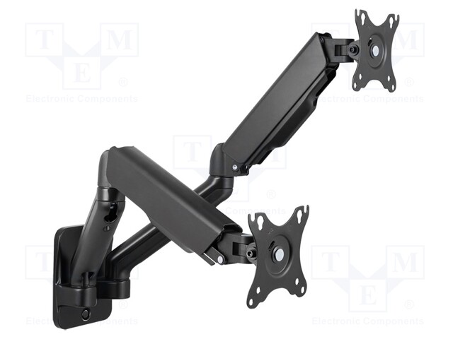 Monitor holder; 9kg; 17÷32"; Arm len: 450mm; for two monitors