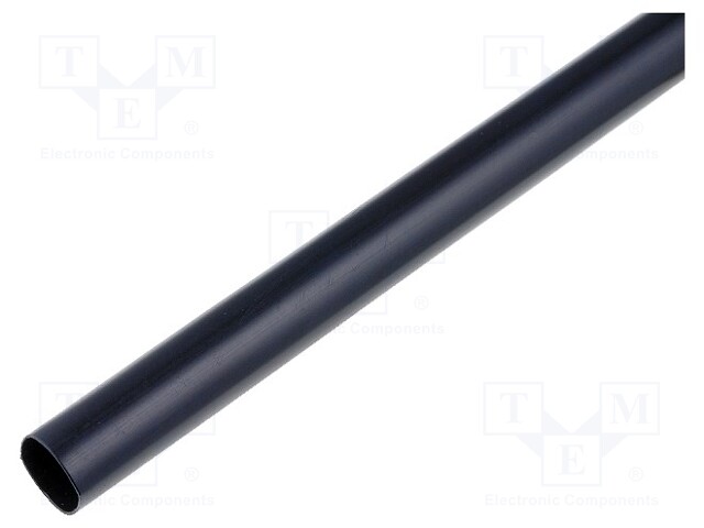 Heat shrink sleeve; 9.5mm; L: 1m; 2: 1; black; Temp: -55÷125°C