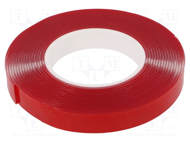 Tape: fixing; W: 19mm; L: 5.5m; Thk: 2mm; two-sided adhesive; acrylic