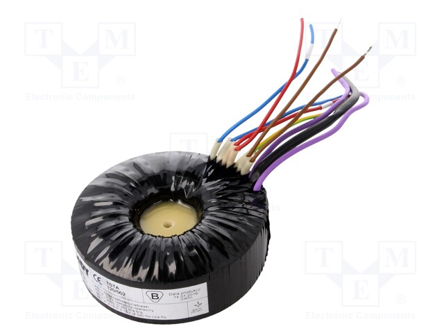 Transformer: toroidal audio; 120VA; 115/115VAC; 250V; 3.15÷3.15V