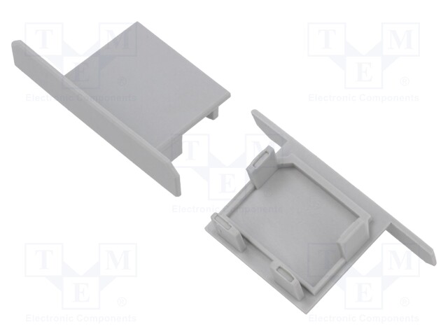 Cap for LED profiles; grey; LARKO