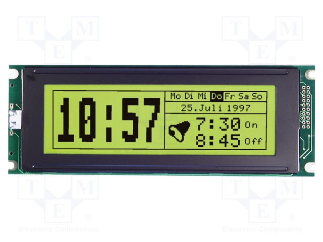 Display: LCD; graphical; STN Positive; yellow-green; 180x61.4mm