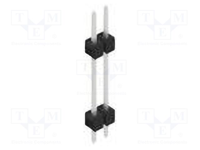 Connector: pin strips; pin header; male; PIN: 2; 2.54mm; THT; 1x2