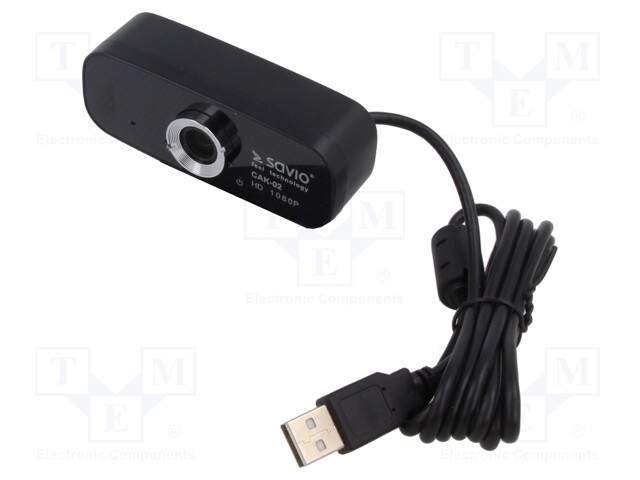 Webcam; black; USB A; Features: Full HD 1080p,PnP; 1.5m; clip; 120°