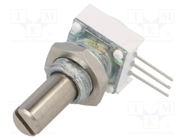 Potentiometer: shaft; single turn; 2.5kΩ; 1W; ±10%; 6.35mm; THT