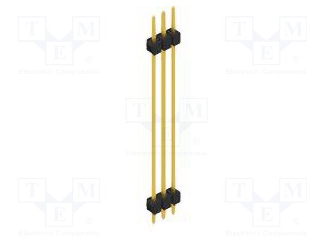 Connector: pin strips; pin header; male; PIN: 3; 2.54mm; THT; 1x3